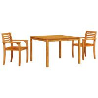 Produktbild för Trädgårdsmöbelset 3 pcs Brun Massivt Akaciaträ