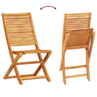 Produktbild för Fällbart bistroset 3 pcs Brun Massivt Akaciaträ