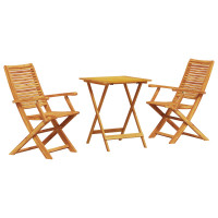 Produktbild för Fällbart bistroset 3 pcs Brun Massivt Akaciaträ