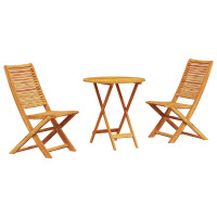 Produktbild för Fällbart bistroset 3 pcs Brun Massivt Akaciaträ
