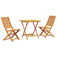 Produktbild för Fällbart bistroset 3 pcs Brun Massivt Akaciaträ