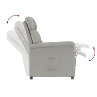 Produktbild för fåtölj Ljusgrå Mikrofiber