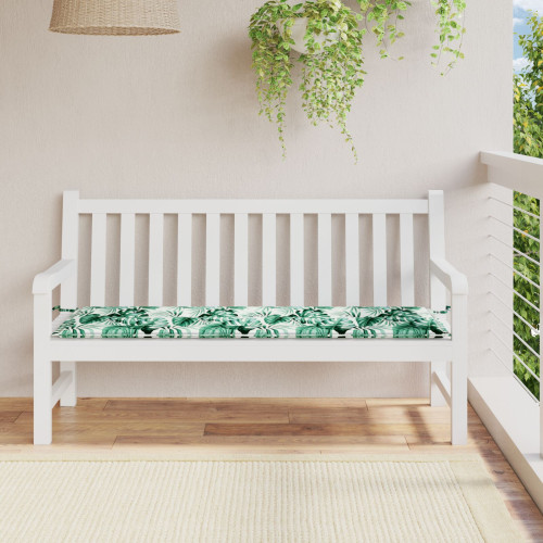 vidaXL Bänk kudde Löv Bladmönster 150 x 50 x 3 cm Oxford Tyg