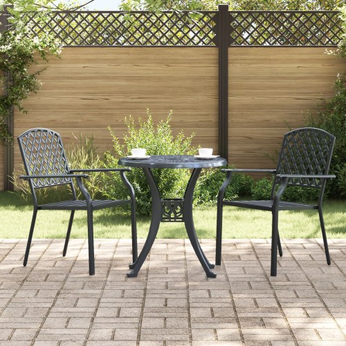 vidaXL Trädgård Stol 2 pcs Antracit 56 x 65 x 89 cm Stål