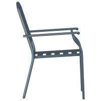 Produktbild för Trädgård Stol 2 pcs Antracit 56 x 65 x 89 cm Stål