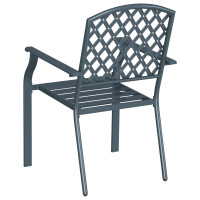 Produktbild för Trädgård Stol 4 pcs Antracit 56 x 65 x 89 cm Stål