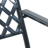 Produktbild för Trädgård Stol 4 pcs Antracit 56 x 65 x 89 cm Stål