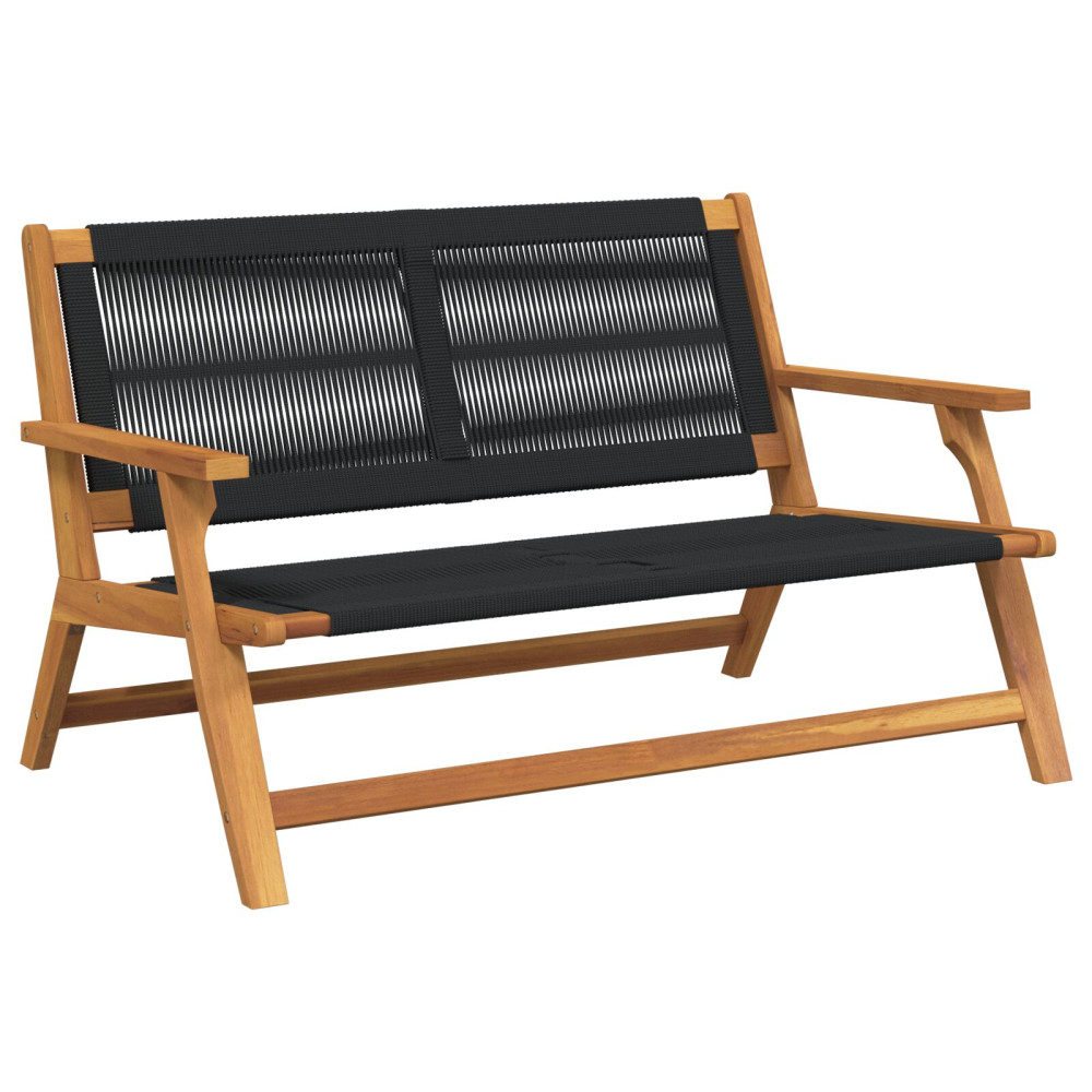 Produktbild för Trädgårdsmöbler Svart 122 x 78 x 73 cm Massivt Akaciaträ