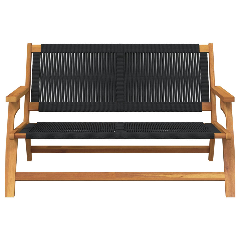 Produktbild för Trädgårdsmöbler Svart 122 x 78 x 73 cm Massivt Akaciaträ