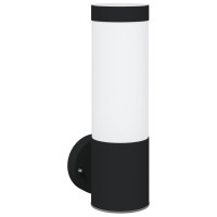 Produktbild för Utomhus vägglampa 2 pcs Svart 12 x 8,5 x 27 cm.