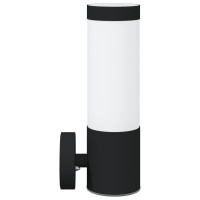 Produktbild för Utomhus vägglampa 2 pcs Svart 12 x 8,5 x 27 cm.