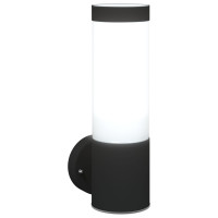Produktbild för Utomhus vägglampa 2 pcs Svart 12 x 8,5 x 27 cm.