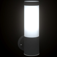 Produktbild för Utomhus vägglampa 2 pcs Svart 12 x 8,5 x 27 cm.
