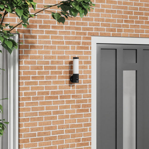 vidaXL Utomhus vägglampa Svart 12 x 8,5 x 29 cm.