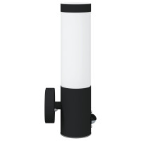 Produktbild för Utomhus vägglampa Svart 12 x 8,5 x 29 cm.