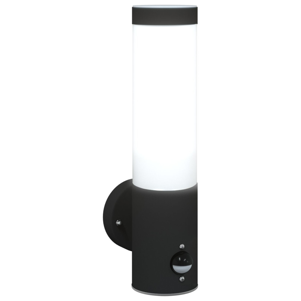 Produktbild för Utomhus vägglampa Svart 12 x 8,5 x 29 cm.