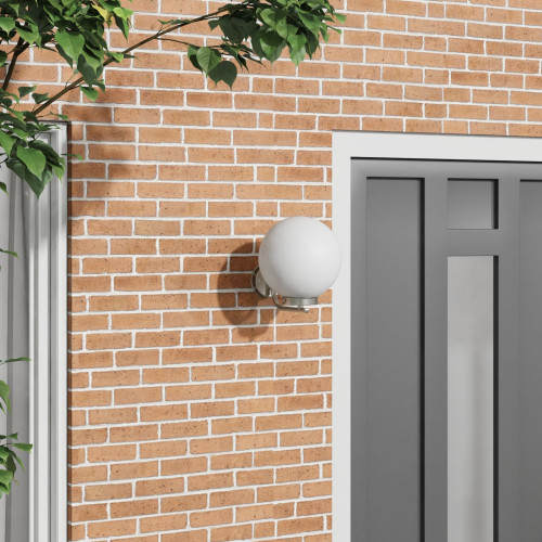 vidaXL Utomhus vägglampa Silver 29 x 25 x 33 cm