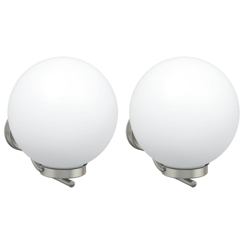Produktbild för Utomhus vägglampa 2 pcs Silver 29 x 25 x 33 cm