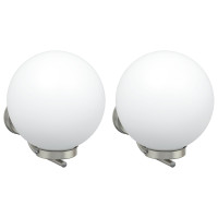 Produktbild för Utomhus vägglampa 2 pcs Silver 29 x 25 x 33 cm