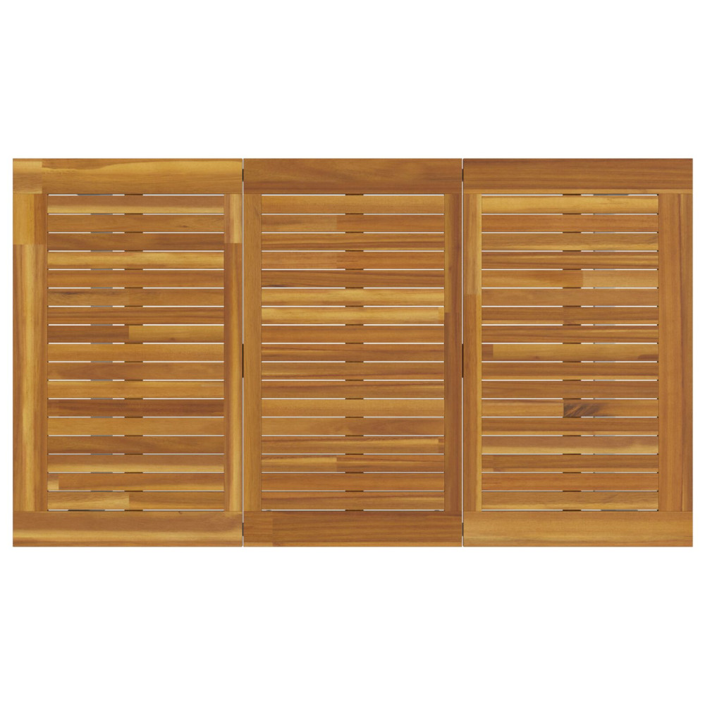 Produktbild för Trädgårdsbord Grå 140 x 80 x 75 cm Massivt Akaciaträ