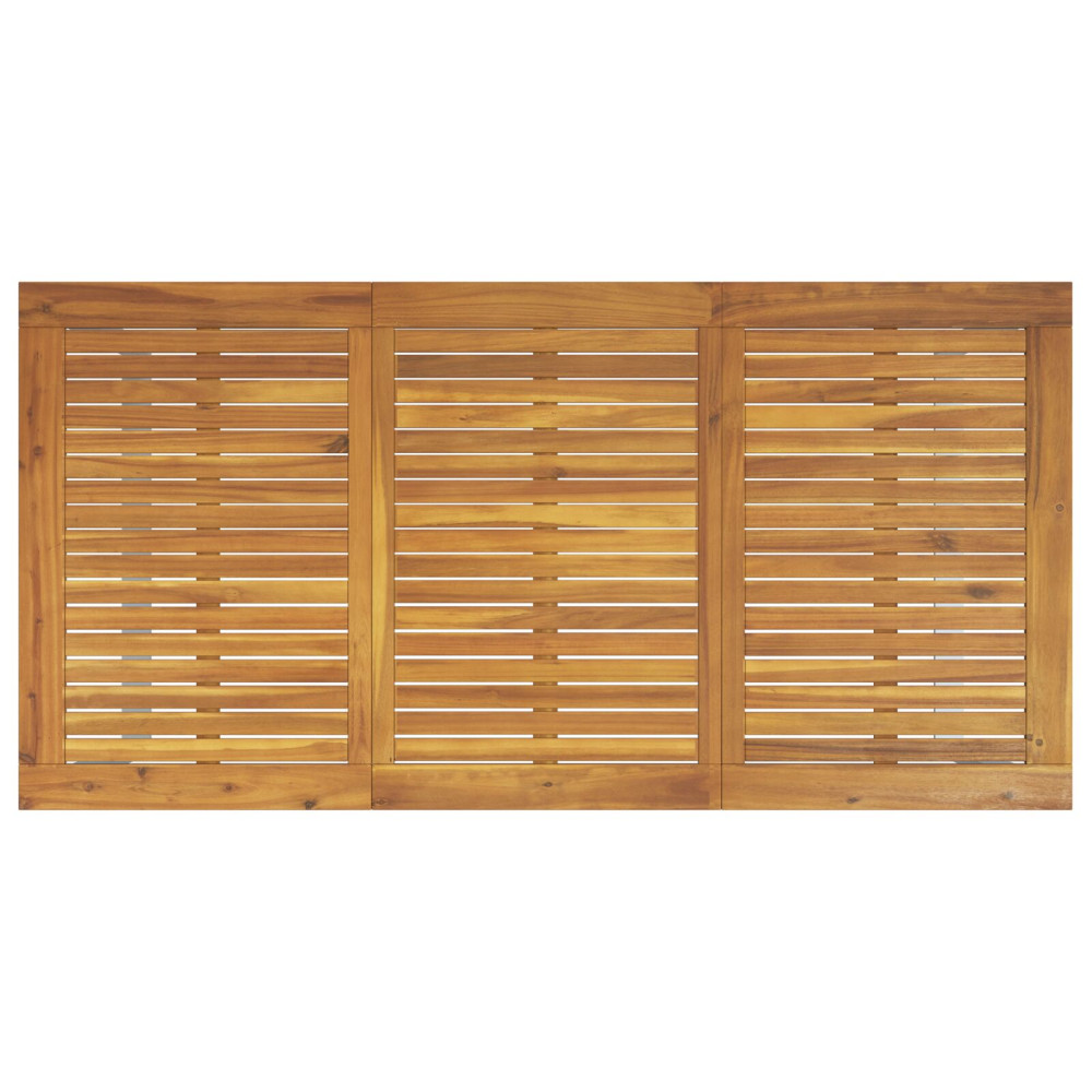 Produktbild för Trädgårdsbord Grå 160 x 80 x 75 cm Massivt Akaciaträ