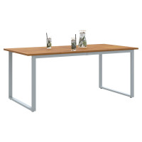 Produktbild för Trädgårdsbord Grå 180 x 90 x 75 cm Massivt Akaciaträ