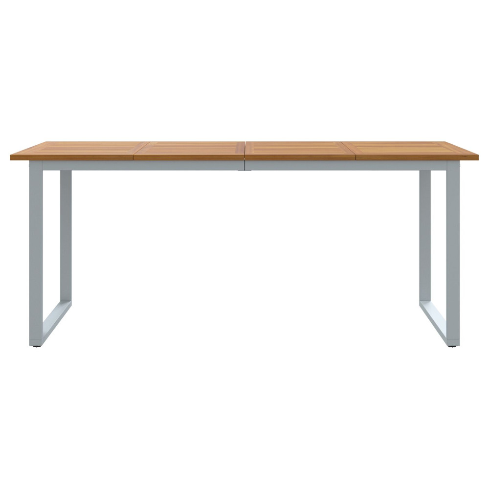 Produktbild för Trädgårdsbord Grå 180 x 90 x 75 cm Massivt Akaciaträ