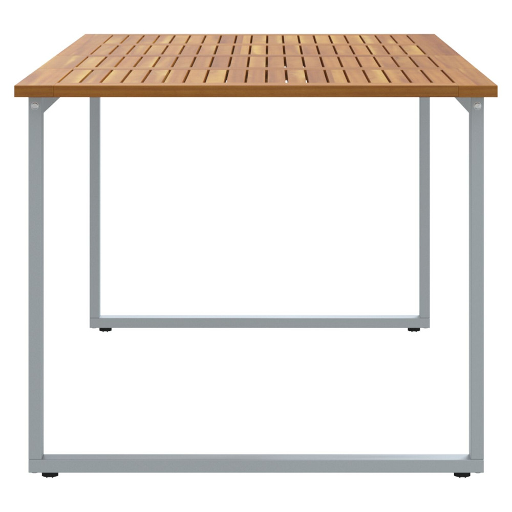 Produktbild för Trädgårdsbord Grå 180 x 90 x 75 cm Massivt Akaciaträ