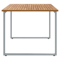 Produktbild för Trädgårdsbord Grå 180 x 90 x 75 cm Massivt Akaciaträ