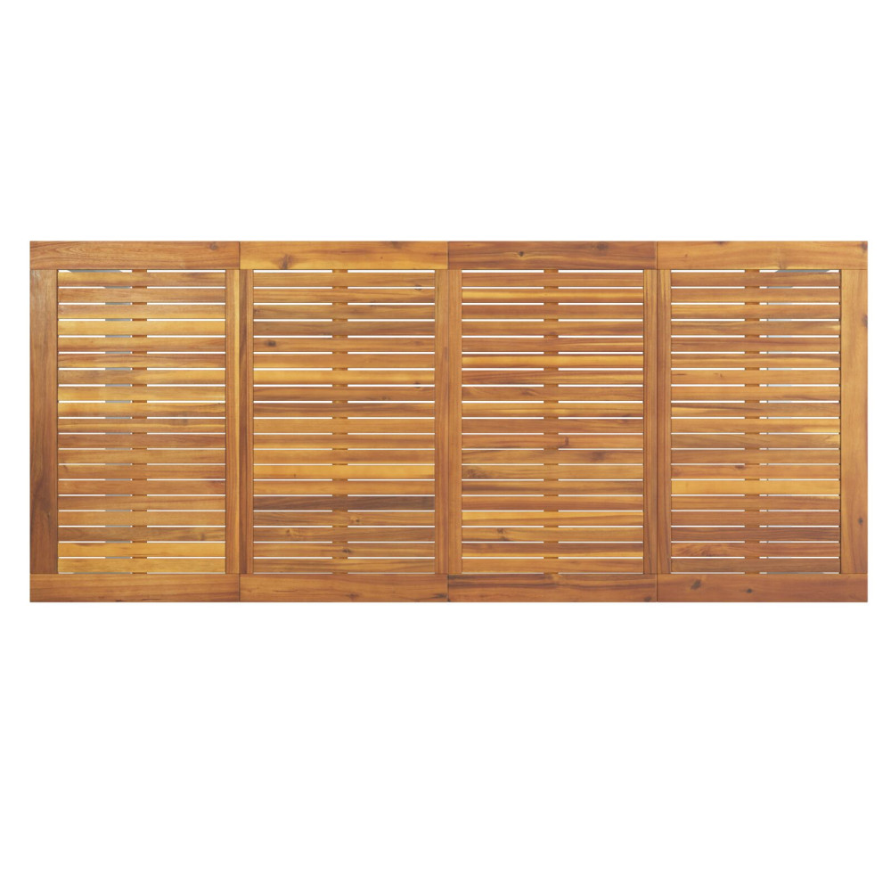 Produktbild för Trädgårdsbord Grå 200 x 90 x 75 cm Massivt Akaciaträ