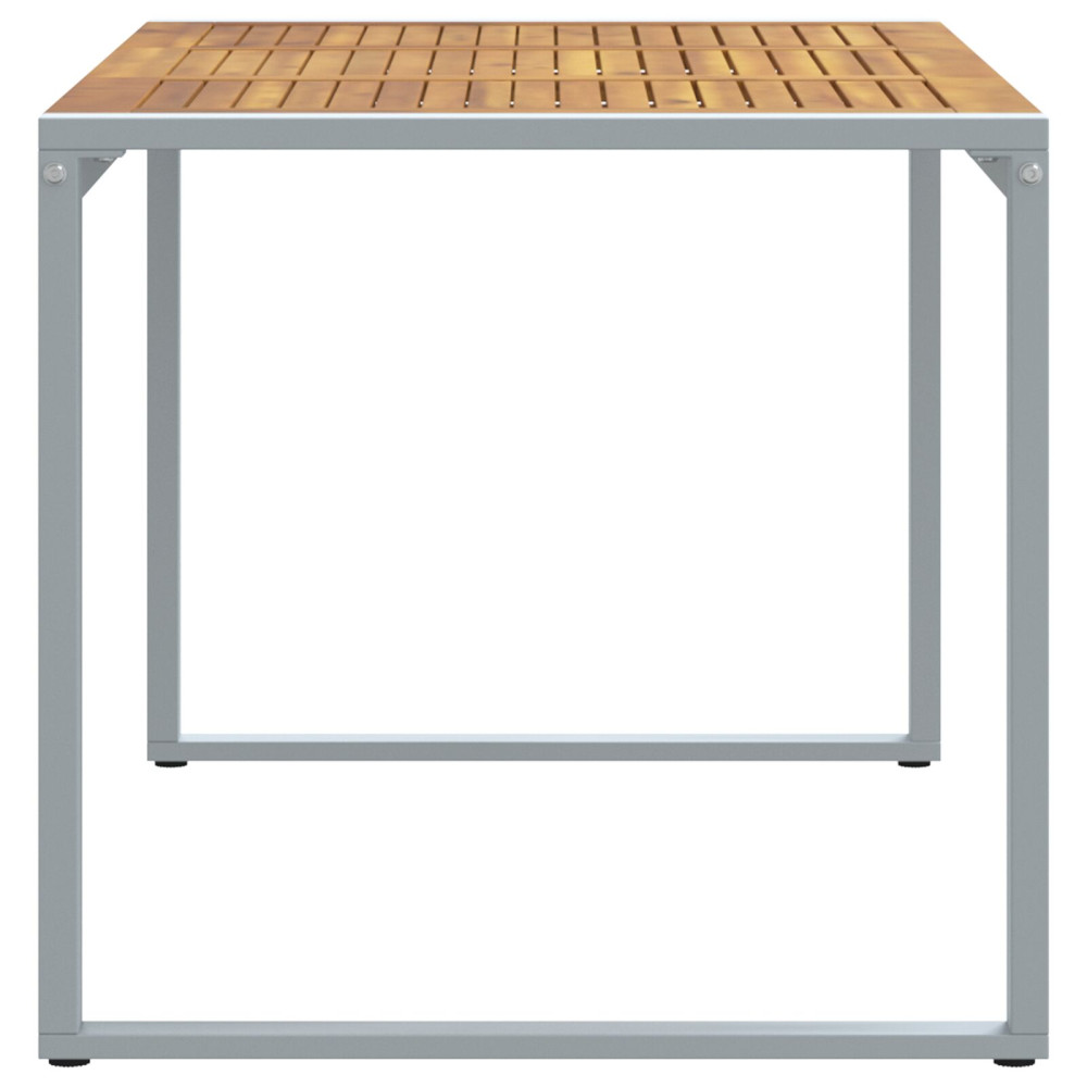 Produktbild för Trädgårdsbord Grå 140 x 80 x 75 cm Massivt Akaciaträ