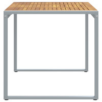 Produktbild för Trädgårdsbord Grå 140 x 80 x 75 cm Massivt Akaciaträ