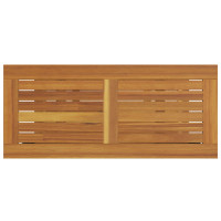 Produktbild för Utomhusbord med lagring Naturlig och grå 80 x 35 x 75 cm
