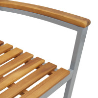 Produktbild för Trädgård Stol 2 pcs Brun 56 x 57 x 87 cm Massivt Akaciaträ