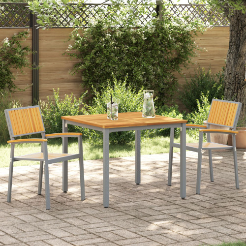 vidaXL Stapelstol 2 pcs Brun 56 x 57 x 87 cm Massivt Akaciaträ