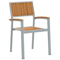 Produktbild för Stapelstol 2 pcs Brun 56 x 57 x 87 cm Massivt Akaciaträ