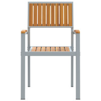 Produktbild för Stapelstol 2 pcs Brun 56 x 57 x 87 cm Massivt Akaciaträ