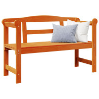 Produktbild för Utomhusbänk med lagring Brun 119 x 44 x 76 cm Massiv furu