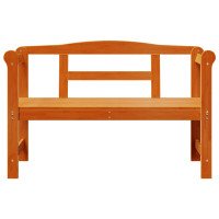Produktbild för Utomhusbänk med lagring Brun 119 x 44 x 76 cm Massiv furu