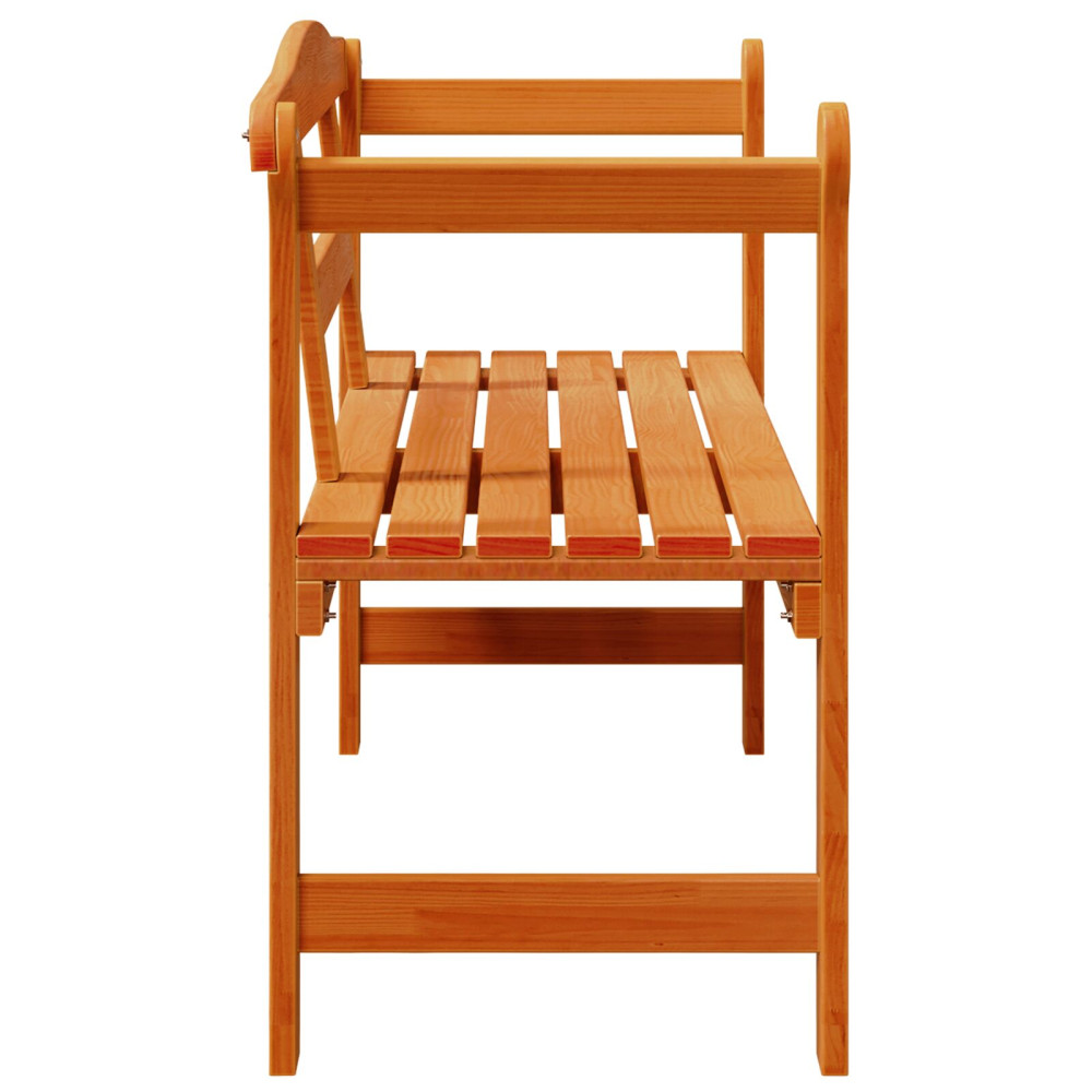 Produktbild för Utomhusbänk med lagring Brun 119 x 44 x 76 cm Massiv furu
