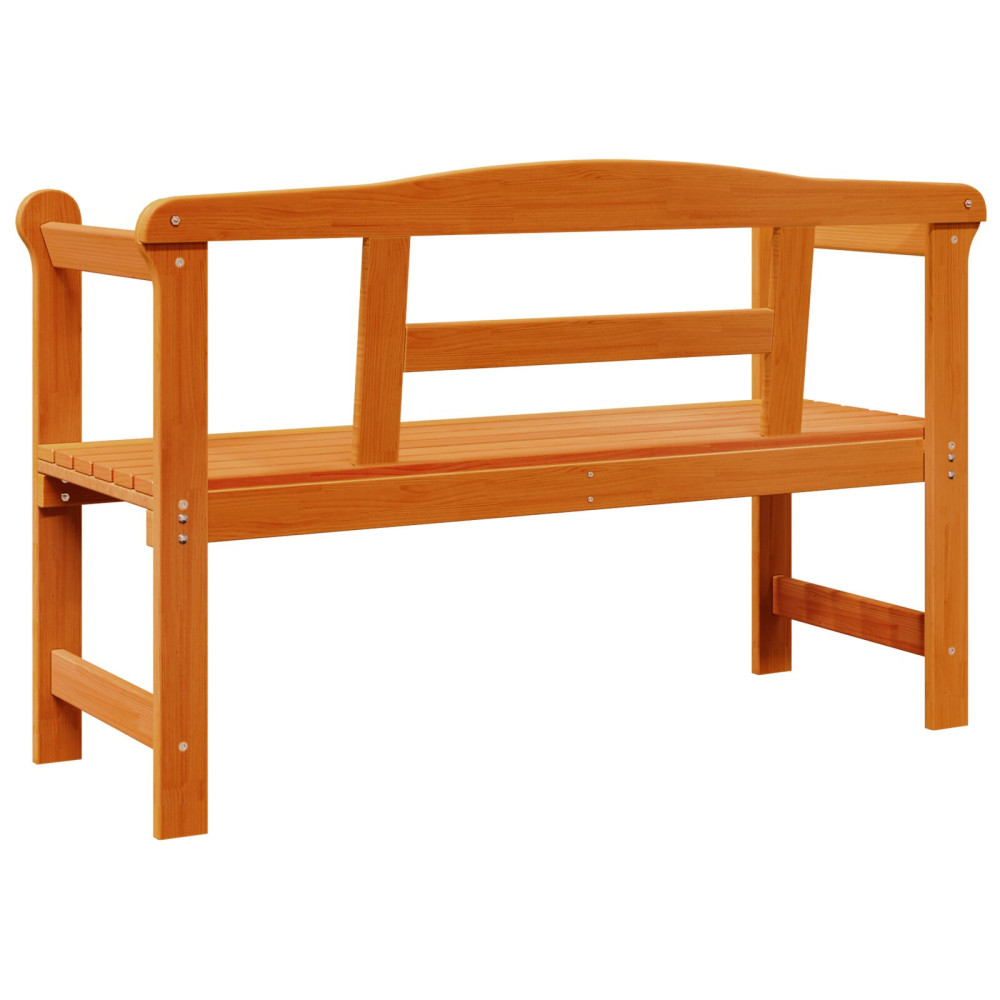 Produktbild för Utomhusbänk med lagring Brun 119 x 44 x 76 cm Massiv furu