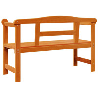 Produktbild för Utomhusbänk med lagring Brun 119 x 44 x 76 cm Massiv furu