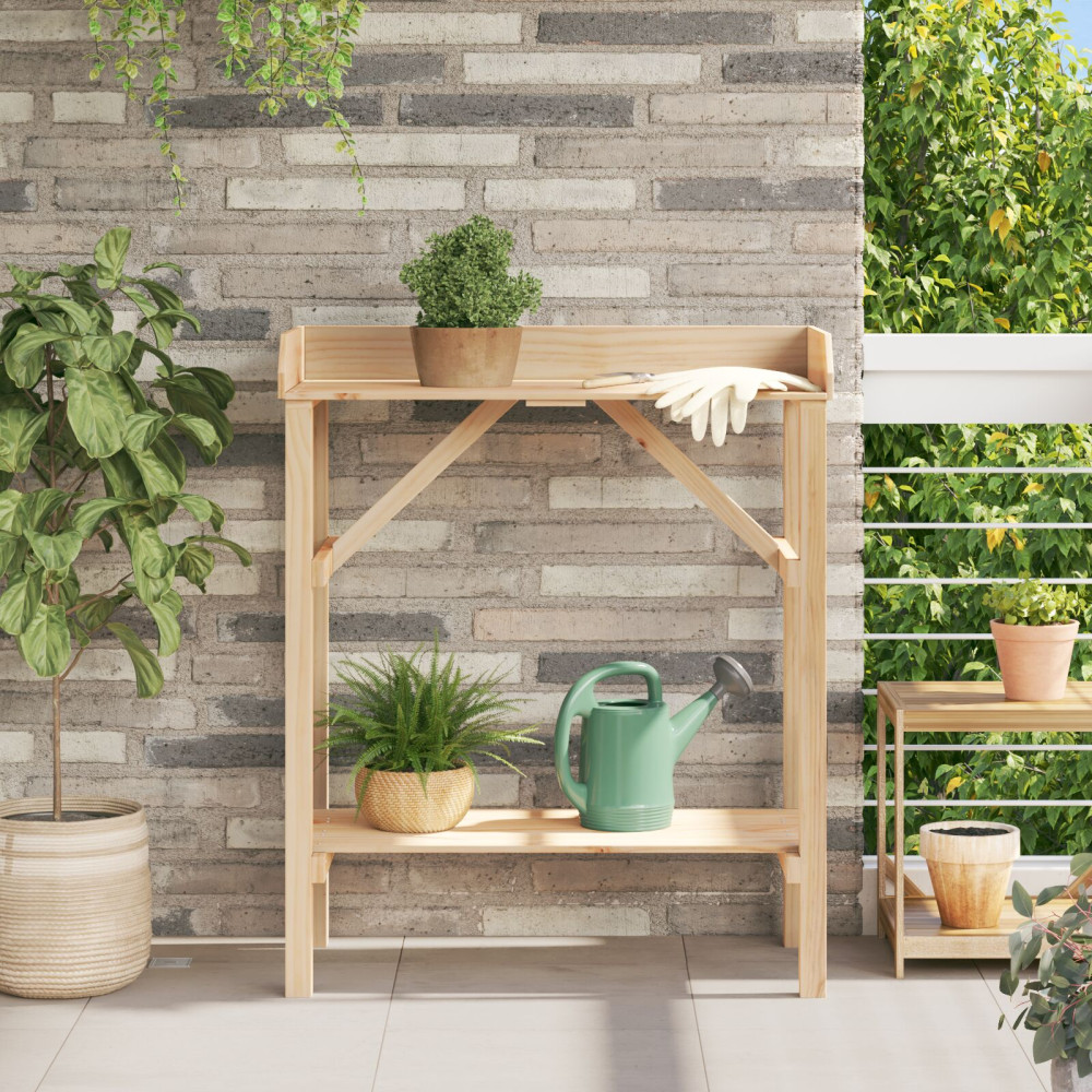 Produktbild för Planteringsbord Naturfärg 75 x 40 x 90 cm Stabil furu trä