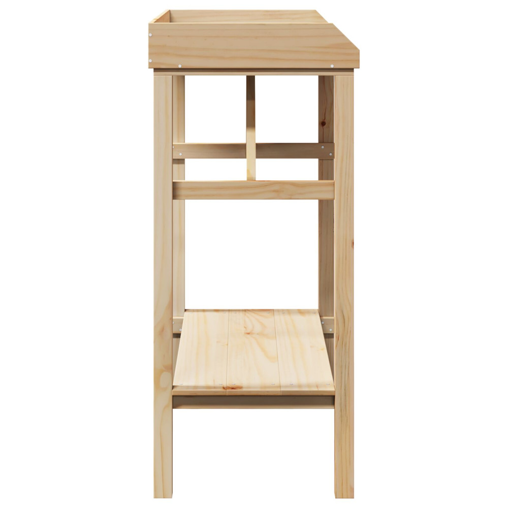 Produktbild för Planteringsbord Naturfärg 75 x 40 x 90 cm Stabil furu trä