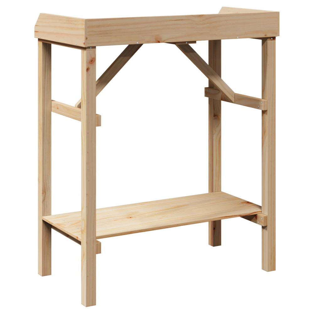 Produktbild för Planteringsbord Naturfärg 75 x 40 x 90 cm Stabil furu trä