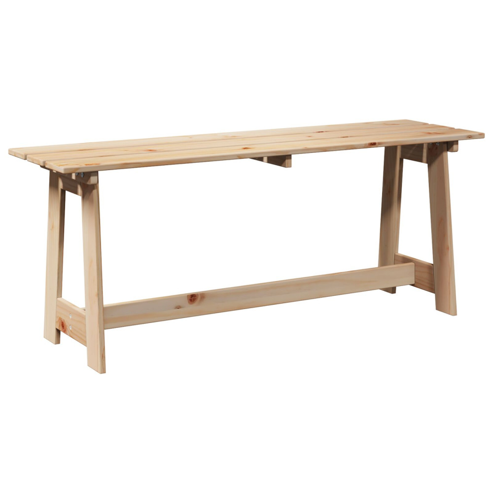 Produktbild för Utomhusbänk Naturfärg 119 x 37 x 47 cm Massiv Furu