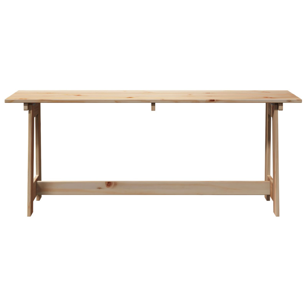 Produktbild för Utomhusbänk Naturfärg 119 x 37 x 47 cm Massiv Furu