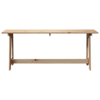 Produktbild för Utomhusbänk Naturfärg 119 x 37 x 47 cm Massiv Furu