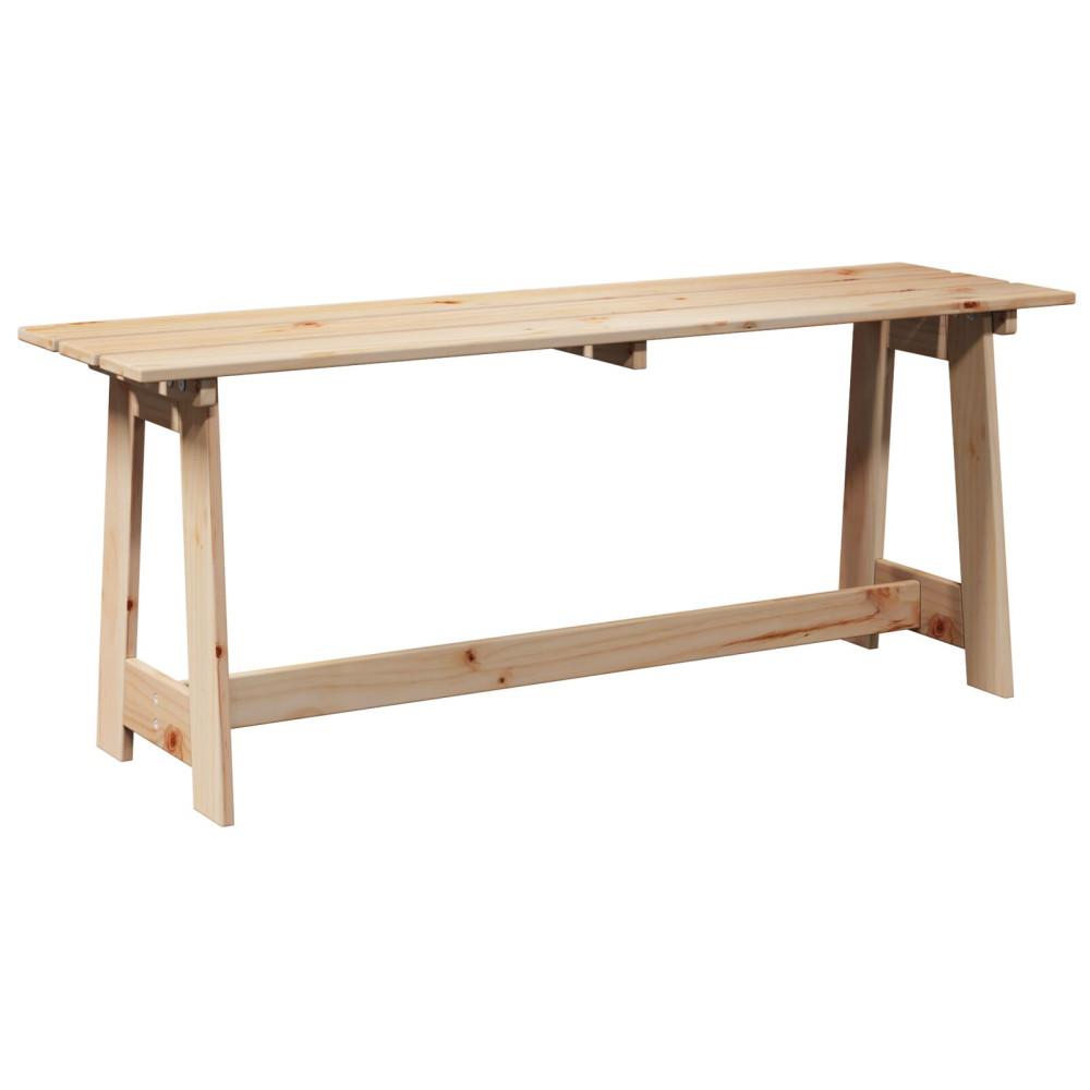 Produktbild för Utomhusbänk Naturfärg 119 x 37 x 47 cm Massiv Furu