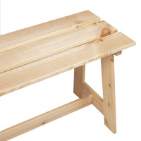 Produktbild för Utomhusbänk Naturfärg 119 x 37 x 47 cm Massiv Furu
